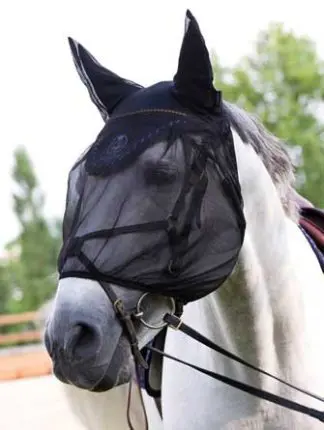 Equiline Fly flugmask i mesh Large Svart